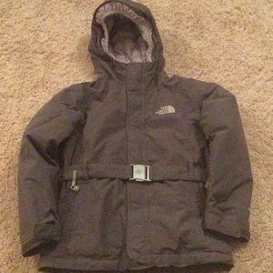 The North Face Girls Size 10/12 Gray, Winter Jacket